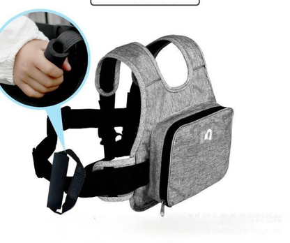 Child Motorcycle Safety Harness Strap Adjustable Passenger Belt with Handles & Storage Pocket Breathable V888-ELOSUNG44648