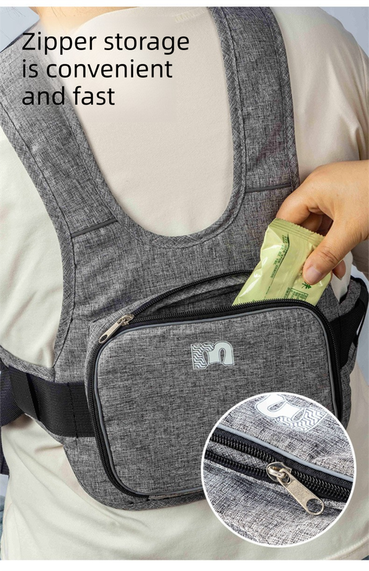 Child Motorcycle Safety Harness Strap Adjustable Passenger Belt with Handles & Storage Pocket Breathable V888-ELOSUNG44650