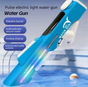 Electric Water Gun Auto Refill 46cm Blue LED Pulse Blaster High Pressure Toy with External Bottle Connector & V888-ELOSUNG44675