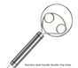 Stainless Steel Danish Dough Whisk Double Ring Bread Mixer Tool for Sourdough Pizza Pastry & Batter Baking V888-ELOSUNG44685