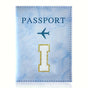 Fashion Initial Letter Passport Holder Stylish Travel Wallet Cover with Alphabet Pattern - Design I V888-ELOSUNG44697