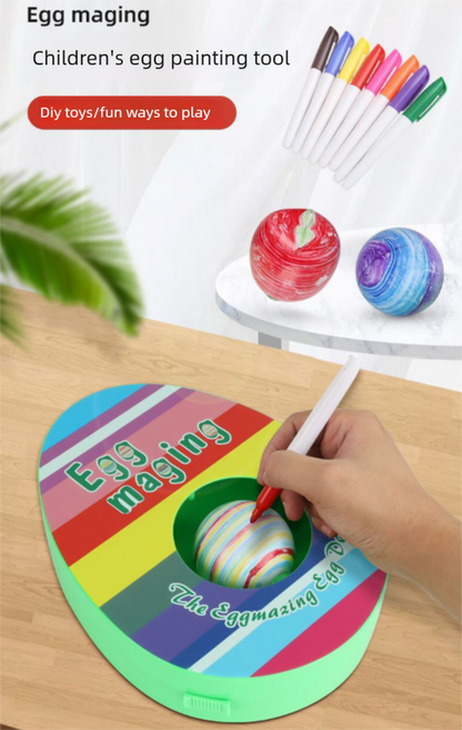 Easter Egg Decorating Kit Electric DIY Egg Painting Machine with 8 Colourful Markers and 3 Toy Eggs Rainbow V888-ELOSUNG44759