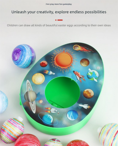 Easter Egg Decorating Kit Electric DIY Egg Painting Machine with 8 Colourful Markers and 3 Toy Eggs Rainbow V888-ELOSUNG44759