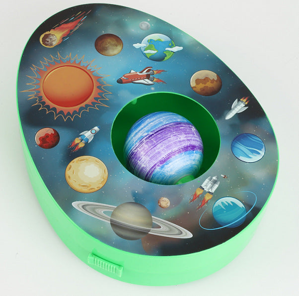 Easter Egg Decorating Kit Electric DIY Planet and Galaxy Painting Machine with 8 Markers and 3 Toy Eggs Space V888-ELOSUNG44761