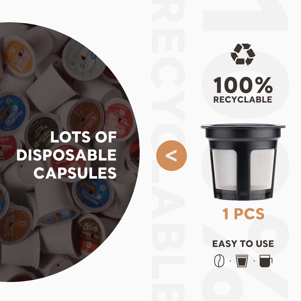 Reusable K-Cup Coffee Pod Filter for Ninja Dual Brew Coffee Makers Triple Hole Capsule Shell UA2227 V888-ELOSUNG44763