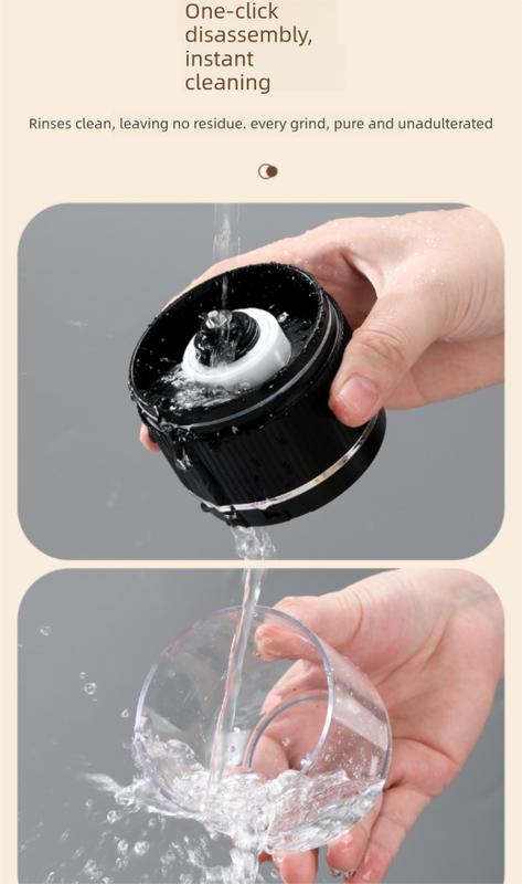 Portable Electric Coffee Grinder Wireless Rechargeable Burr Mill with Cleaning Brush Automatic Bean Grinder V888-ELOSUNG44771