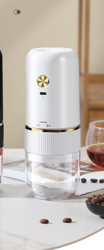 Portable Electric Coffee Grinder Wireless Rechargeable Burr Mill with Cleaning Brush Automatic Bean Grinder V888-ELOSUNG44772