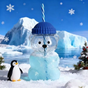 Creative Bear Shape Glass Water Bottle with Straw Cute Cartoon Coffee Cup and Cold Drink Tumbler - Blue Hat V888-ELOSUNG44781
