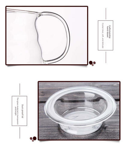 800ml Extra Large Glass Coffee Server - Heat Resistant "Cloud" Pour Over Carafe with Lid - Family Size Drip V888-ELOSUNG44800