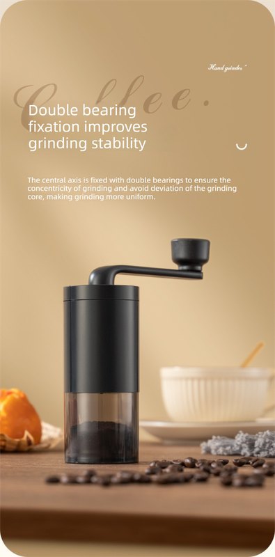 Manual Hand-Crank Coffee Grinder Precision Burr Mill with Adjustable Settings and Cleaning Brush MDJ-09 Matte V888-ELOSUNG44818