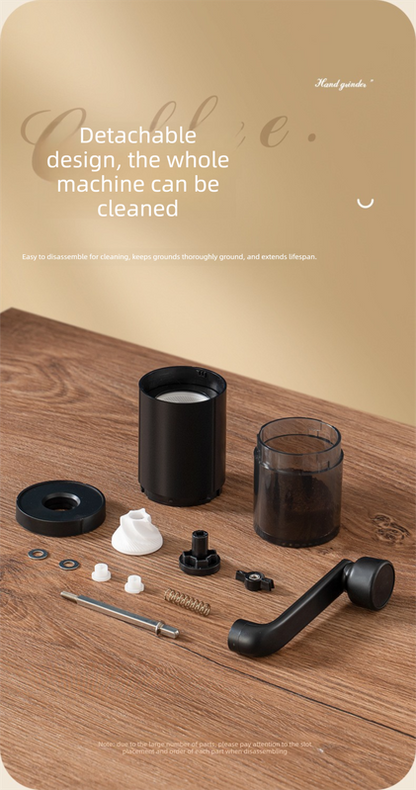 Manual Hand-Crank Coffee Grinder Precision Burr Mill with Adjustable Settings and Cleaning Brush MDJ-09 Matte V888-ELOSUNG44818