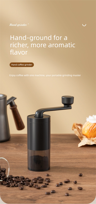 MDJ-22 Manual Hand-Crank Coffee Grinder Precision Burr Mill with Adjustable Settings - New Value Edition V888-ELOSUNG44820