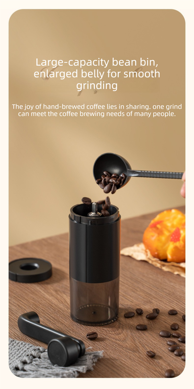 MDJ-22 Manual Hand-Crank Coffee Grinder Precision Burr Mill with Adjustable Settings - New Value Edition V888-ELOSUNG44820
