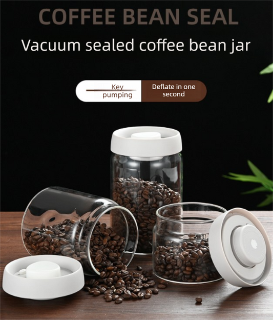 1800ml Extra Large Vacuum Sealed Glass Canister - One-Press Airtight Food Storage Jar - Tall Borosilicate V888-ELOSUNG44829