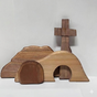 Easter Resurrection Scene Wooden Tabletop Ornament - Handcrafted Cross & Tomb Commemorative Display V888-ELOSUNG44851