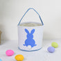 Personalised Easter Bunny Basket Hand-Embroidered Canvas Tote - Soft Blue Bunny Ear Candy Bag & Storage Bucket V888-ELOSUNG44854