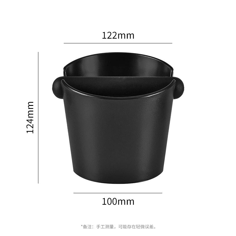 Compact Espresso Knock Box Angled Coffee Grounds Waste Bin with Anti-Slip Base and Rubber Bar for Home V888-ELOSUNG44911