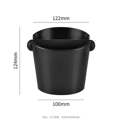 Compact Espresso Knock Box Angled Coffee Grounds Waste Bin with Anti-Slip Base and Rubber Bar for Home V888-ELOSUNG44911
