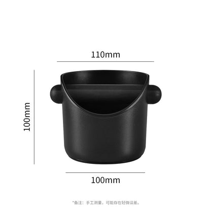 Compact Flat Mouth Espresso Knock Box Coffee Grounds Waste Bin with Anti-Slip Base and Rubber Bar for Home V888-ELOSUNG44912