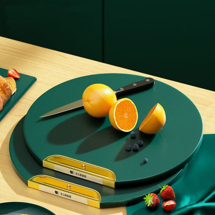 35X35CM Thickened Circular Standable Cutting Board - Food-Grade Double-Sided Kitchen Board with Space-Saving V888-ELOSUNG45000
