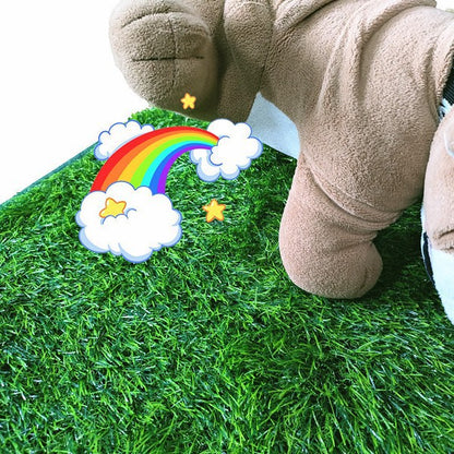 S Size Realistic Artificial Grass Dog Potty Pad - Indoor/Outdoor Pet Training Turf, Easy to Clean PE & TPR V888-ELOSUNG45063