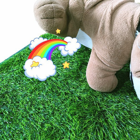 L Size Realistic Artificial Grass Dog Potty Pad - Indoor/Outdoor Pet Training Turf, Easy to Clean PE & TPR V888-ELOSUNG45065