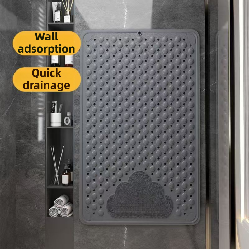 2-Pack Pink Eco-Friendly Bath Mat with Massage Points - Anti-Slip Suction Cup Safety Bathroom Rug (M Size V888-ELOSUNG45092
