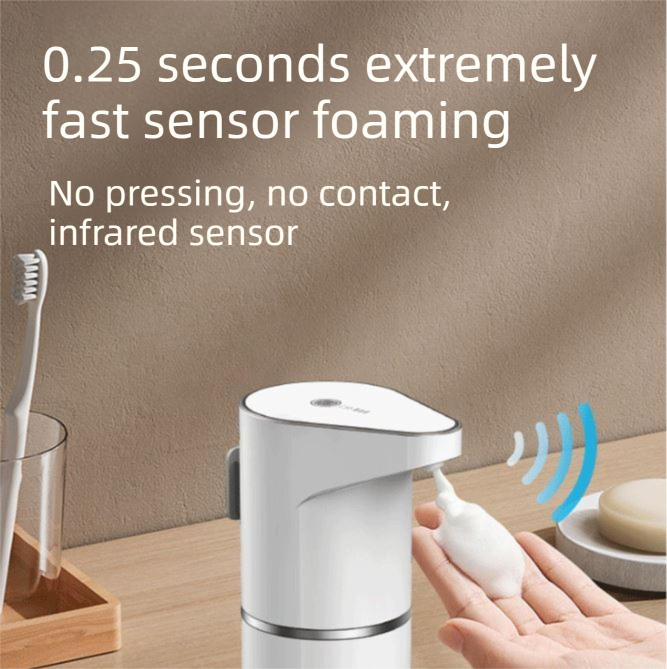 S127 Touchless Foam Automatic Induction Pump (350ml) - Wall-Mounted & Countertop Dual Use, Compact Soap V888-ELOSUNG45100