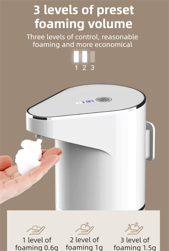 S127 Touchless Foam Automatic Induction Pump (350ml) - Wall-Mounted & Countertop Dual Use, Compact Soap V888-ELOSUNG45100