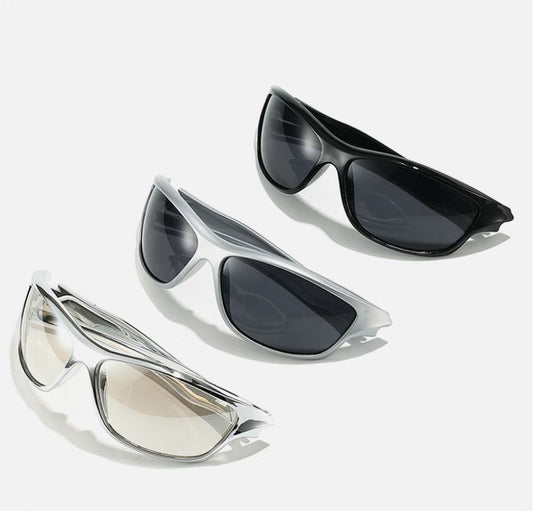 3-Pack Retro Oval Sports Sunglasses - Lightweight UV400 Protection Trendy Sun Glasses for Cycling, Hiking & V888-ELOSUNG45106