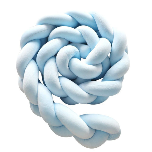 Blue 2M Nordic 3-Strand Hand-Braided Knot Long Pillow - Soft Plush Sofa Cushion, Room Decor for Bedroom & V888-ELOSUNG45119