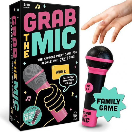 Grab The Mic Music-Party Game - High-Energy Family & Social Interactive Game for All Ages V888-ELOSUNG45129