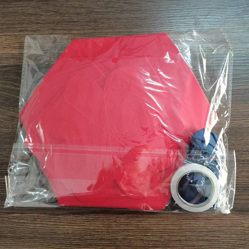 Red Hexagon 4-Layer 12-Pocket Explosion Gift Box(DIY) - Creative Handmade Photo Album & Scrapbook for V888-ELOSUNG45172