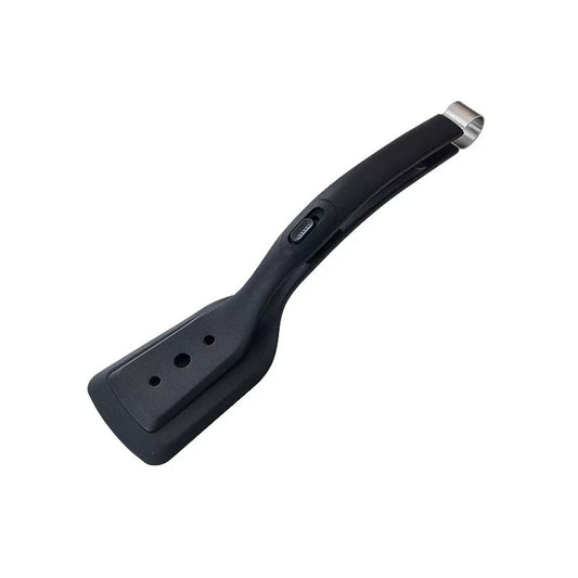 2-in-1 Black Silicone Spatula Tongs with Locking Clip & Oil Drainage - Non-Stick Heat Resistant Food Flipper V888-ELOSUNG45208