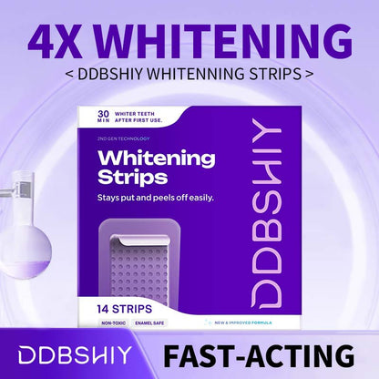 Professional Enamel-Safe Teeth Whitening Strips(12 Strips per Pack) - Antibacterial Gum Care & Deep Cleaning V888-ELOSUNG45221