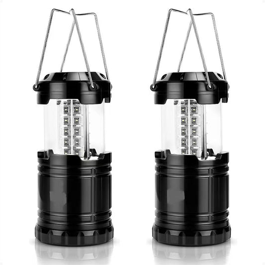 2-Pack 30LED Portable Handheld Collapsible Camping Lantern - Ultra-Bright 360 degrees Emergency Tent Light V888-ELOSUNG45230