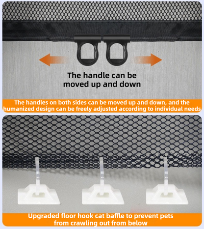 78X110CM Black Retractable Mesh Safety Gate for Pets & Babies - Scratch-Resistant Indoor/Outdoor Security V888-ELOSUNG45231