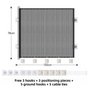 78X130CM Black Retractable Mesh Safety Gate for Pets & Babies - Scratch-Resistant Indoor/Outdoor Security V888-ELOSUNG45232