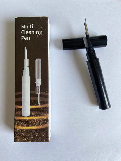 3-in-1 Black Bluetooth Earbuds Cleaning Pen (2-Pack) - Soft Brush & Metal Tip for Deep Crevice Cleaning V888-ELOSUNG45246