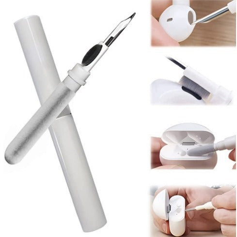 3-in-1 Black Bluetooth Earbuds Cleaning Pen (2-Pack) - Soft Brush & Metal Tip for Deep Crevice Cleaning V888-ELOSUNG45246