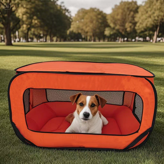 Green Instant Pop-Up Foldable 4-Sided Pet Playpen & Car Crate - Breathable Scratch-Resistant Travel Kennel V888-ELOSUNG45262