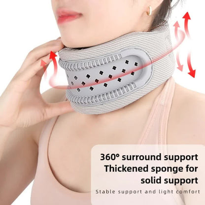 Blue Adjustable Silicone Neck Brace with High-Elastic Memory Foam & V-Shape - Prevent Forward Head Tilt and V888-ELOSUNG45268