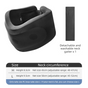 Black Adjustable Cooling Jelly Core Neck Brace with Washable Cover - 3D Hollow Cervical Collar for Posture & V888-ELOSUNG45273