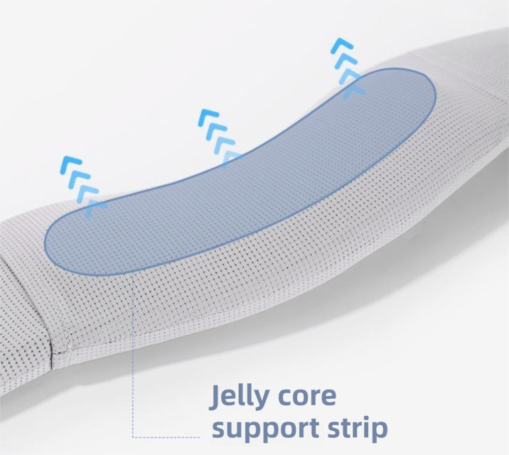 Black Adjustable Cooling Jelly Core Neck Brace with Washable Cover - 3D Hollow Cervical Collar for Posture & V888-ELOSUNG45274