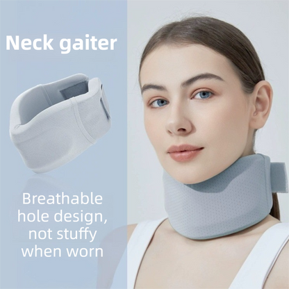 Light Blue Adjustable Cooling Jelly Core Neck Brace with Washable Cover - 3D Hollow Cervical Collar for V888-ELOSUNG45275
