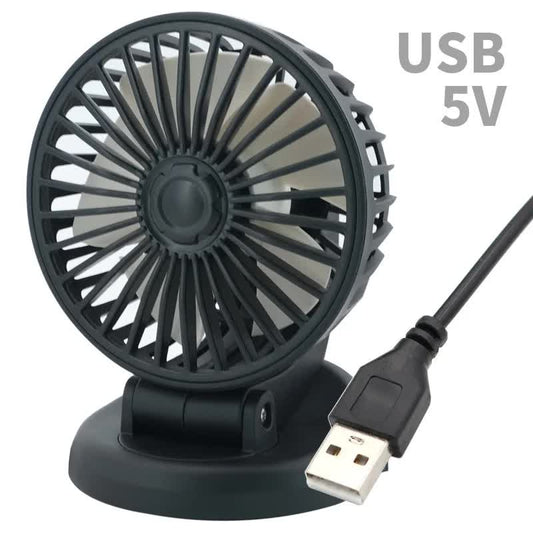 3-in-1 Powerful Car Single Head Fan (USB Power) - Quiet Cooling Fan Integrated Aromatherapy & Number Plate, V888-ELOSUNG45286