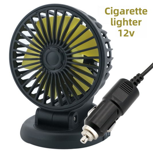 3-in-1 Powerful Car Single Head Fan (12V Lighter Power) - Quiet Cooling Fan Integrated Aromatherapy & Number V888-ELOSUNG45287