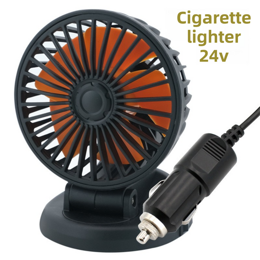 3-in-1 Powerful Car Single Head Fan (24V Lighter Power) - Quiet Cooling Fan Integrated Aromatherapy & Number V888-ELOSUNG45288