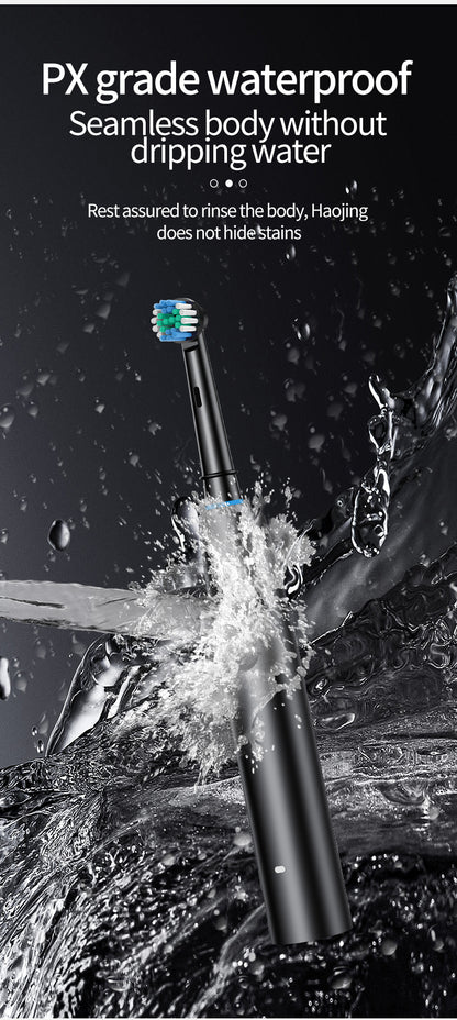 Pink Rotating Round Head Electric Toothbrush Kit with 4 Heads, Case & Stand - 3D Oscillating Mechanical V888-ELOSUNG45306