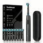 Black Rotating Round Head Electric Toothbrush Kit with 8 Heads & Case - 3D Oscillating Mechanical Cleaning V888-ELOSUNG45311